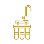 Icon representing the availability of filtered water in Galápagos Nomad apartments for safe and sustainable hydration.