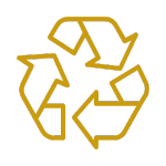 Icon promoting recycling initiatives at Galápagos Nomad accommodations.